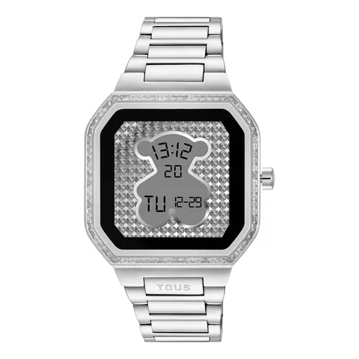 Reloj smartwatch con brazalete de acero con zirconitas B-Connect