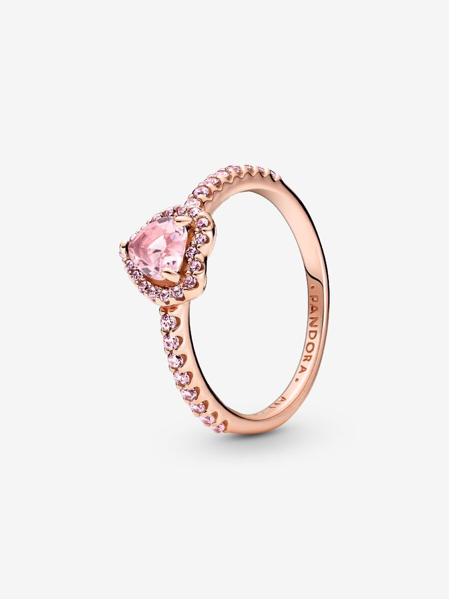 Anillo Corazón Brillante Elevado Pandora