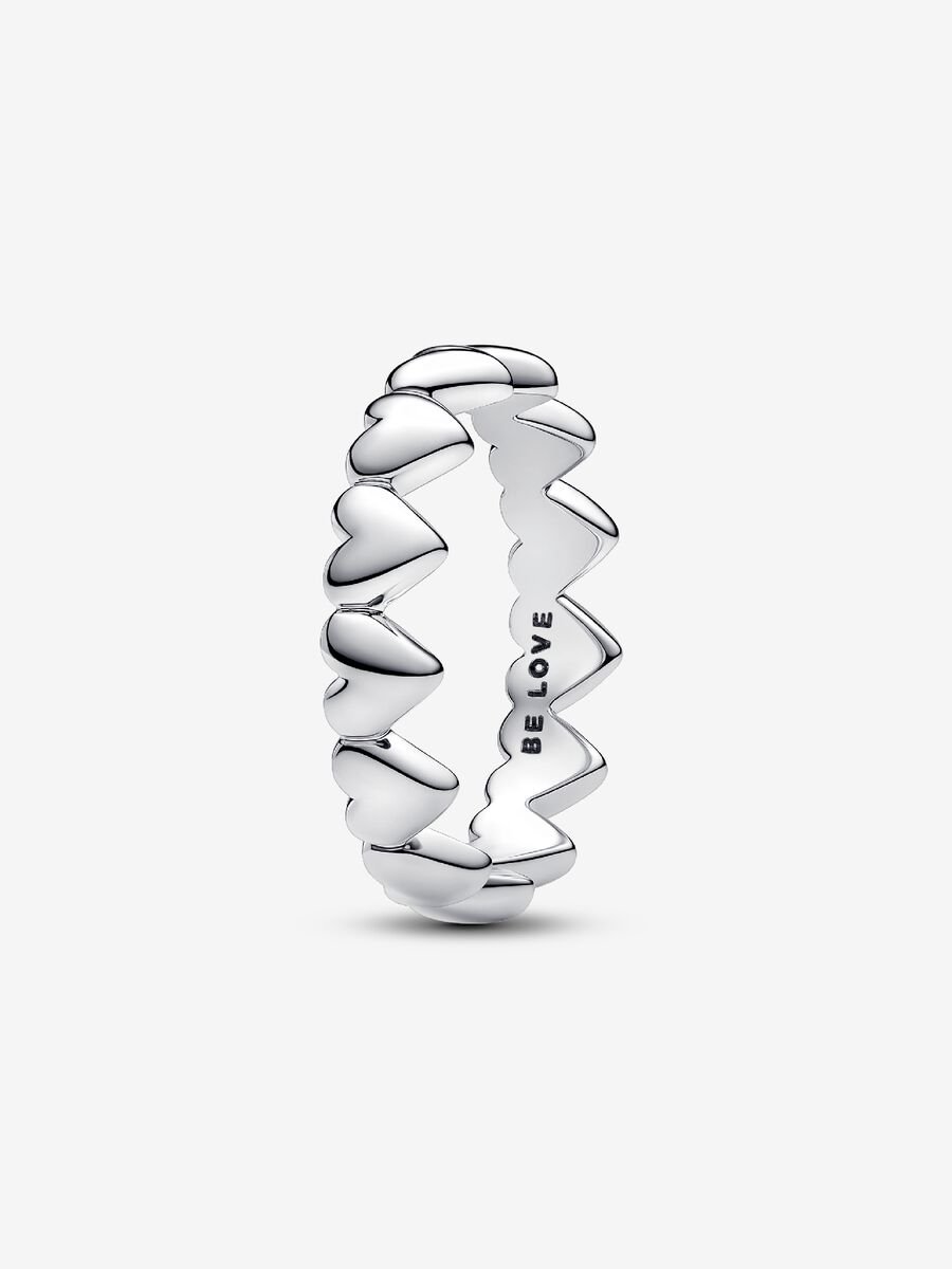 Anillo Fila de Corazones Pandora