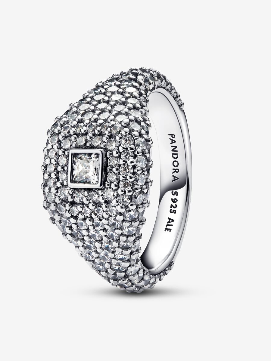 Anillo de Cocktail Cuadrado en Pavé Pandora
