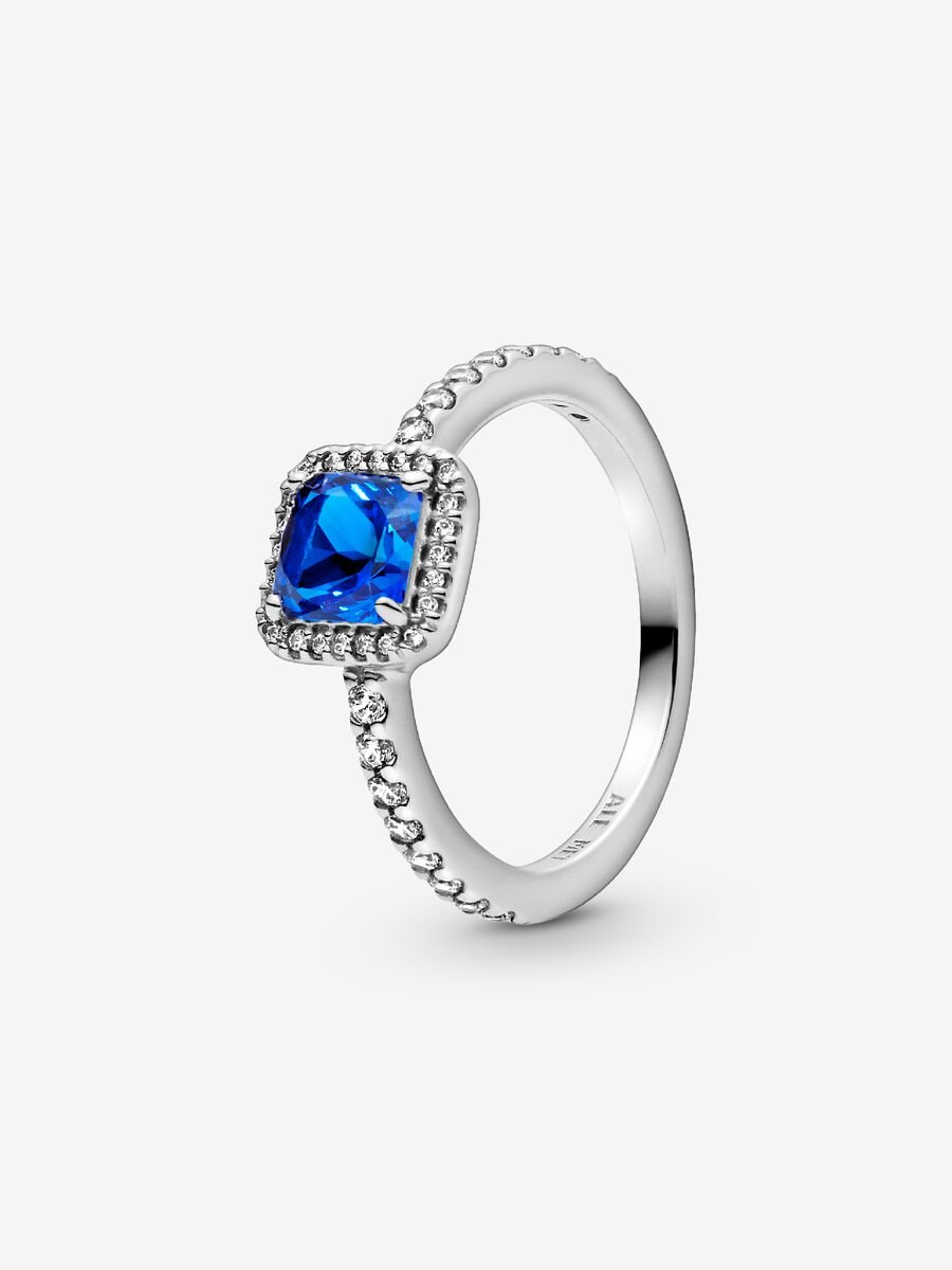 Anillo en plata de ley Elegancia Atemporal Azul Pandora