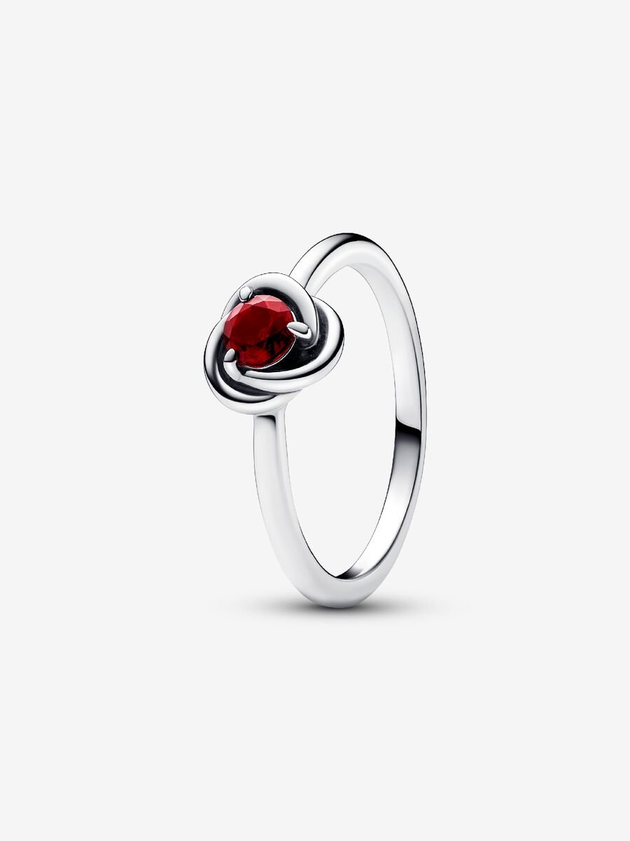 Anillo Círculo Eternity Rojo Pandora