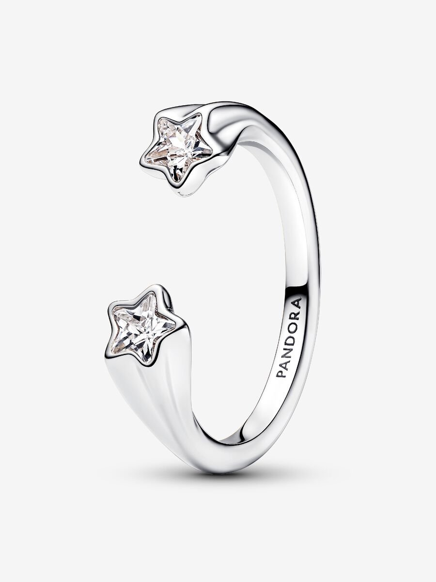 Anillo Abierto Estrellas Fugaces Pandora