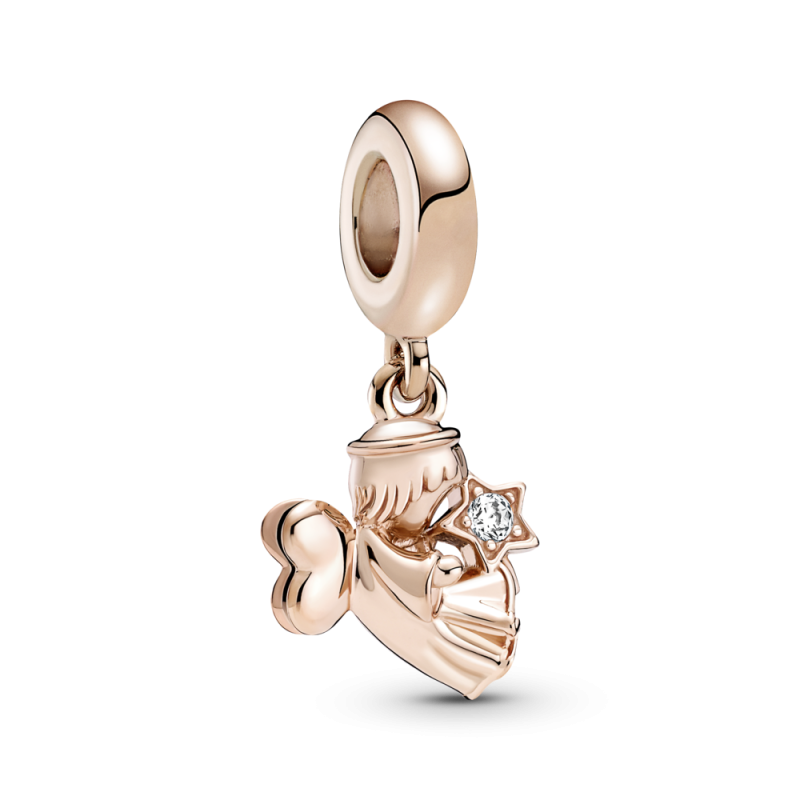 Charm Pandora Colgante Rosa Ángel con Alas de Corazón