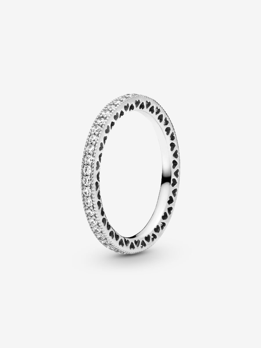 Anillo Corazones y Brillo Pandora
