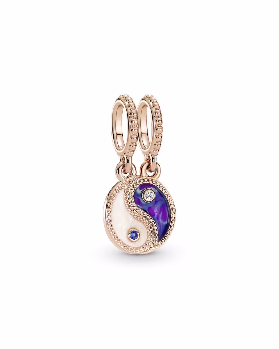 ANDORA Charm Colgante Yin y Yang Divisible