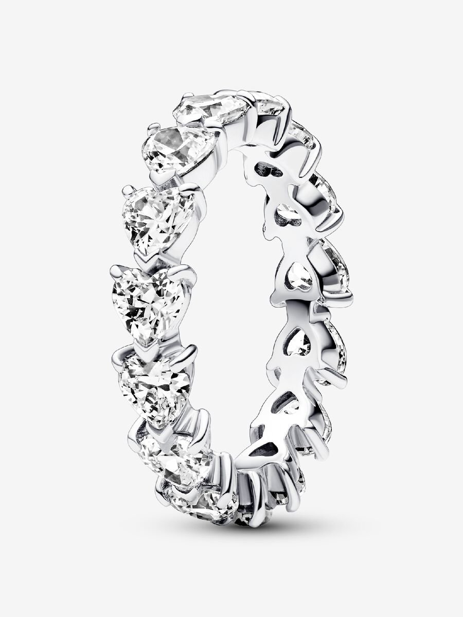 Anillo Alianza de Corazones Transparentes Pandora