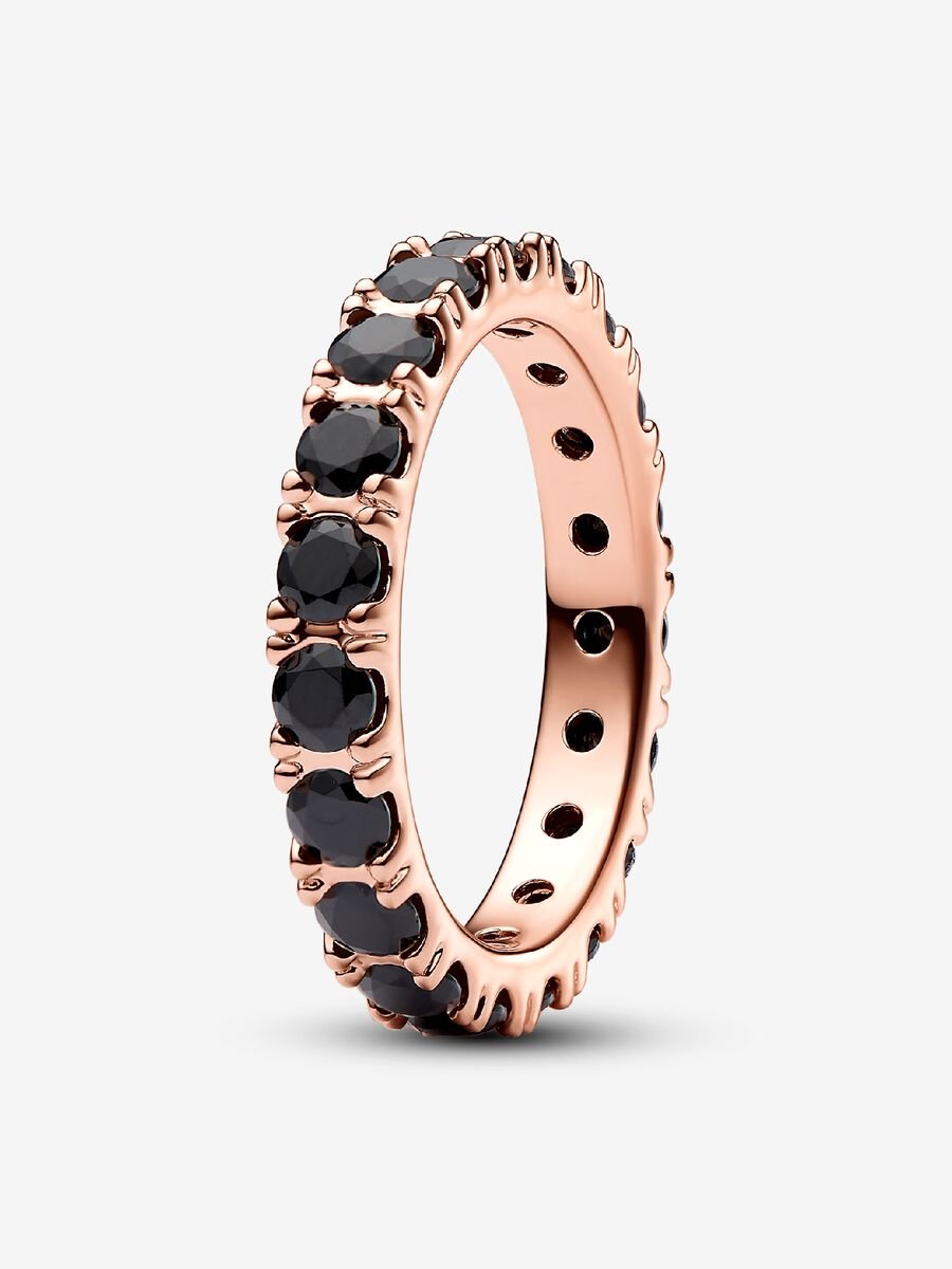 Anillo Eternity Fila Brillante Negra Pandora