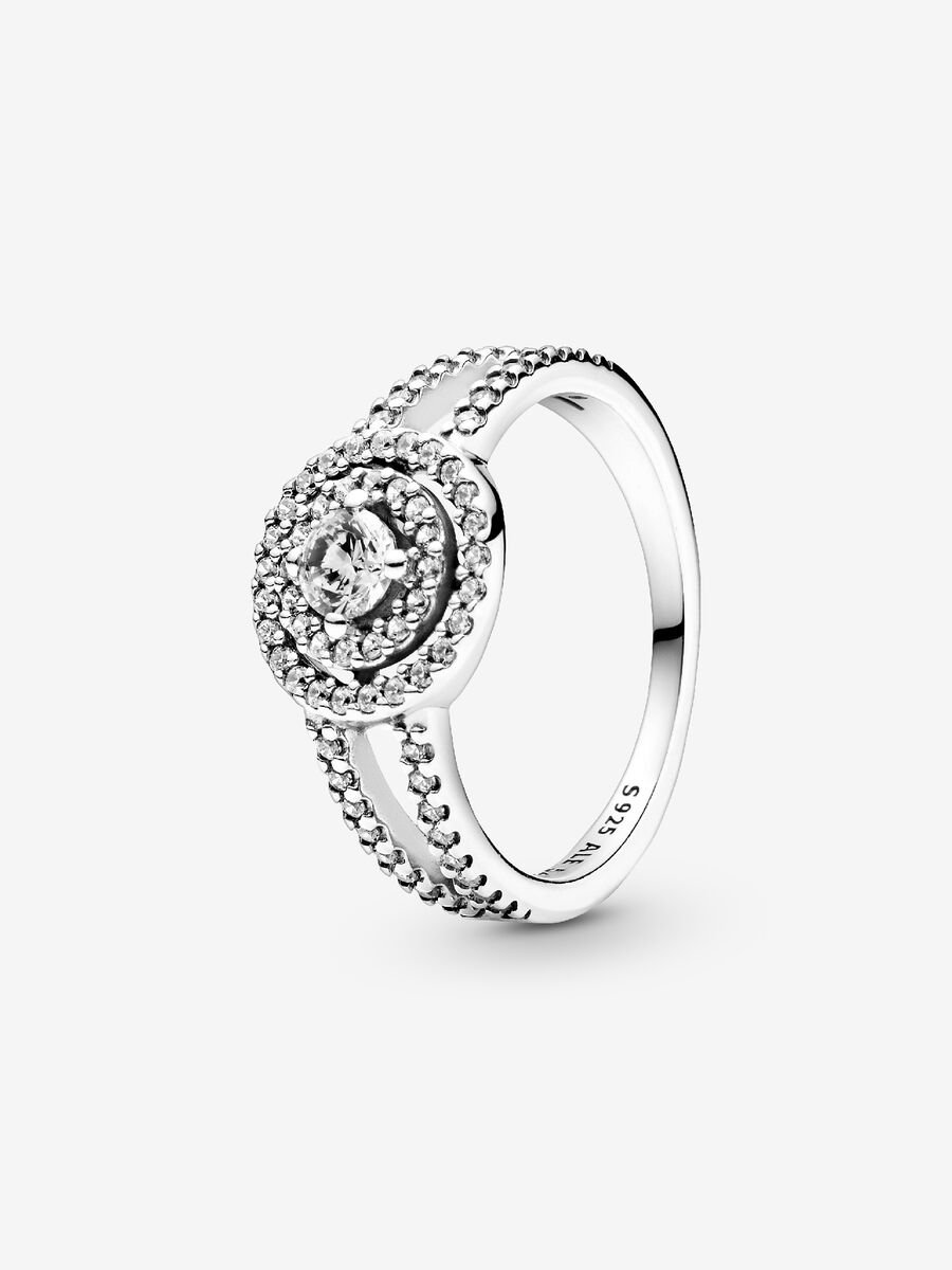 Anillo Doble Halo Brillante Pandora