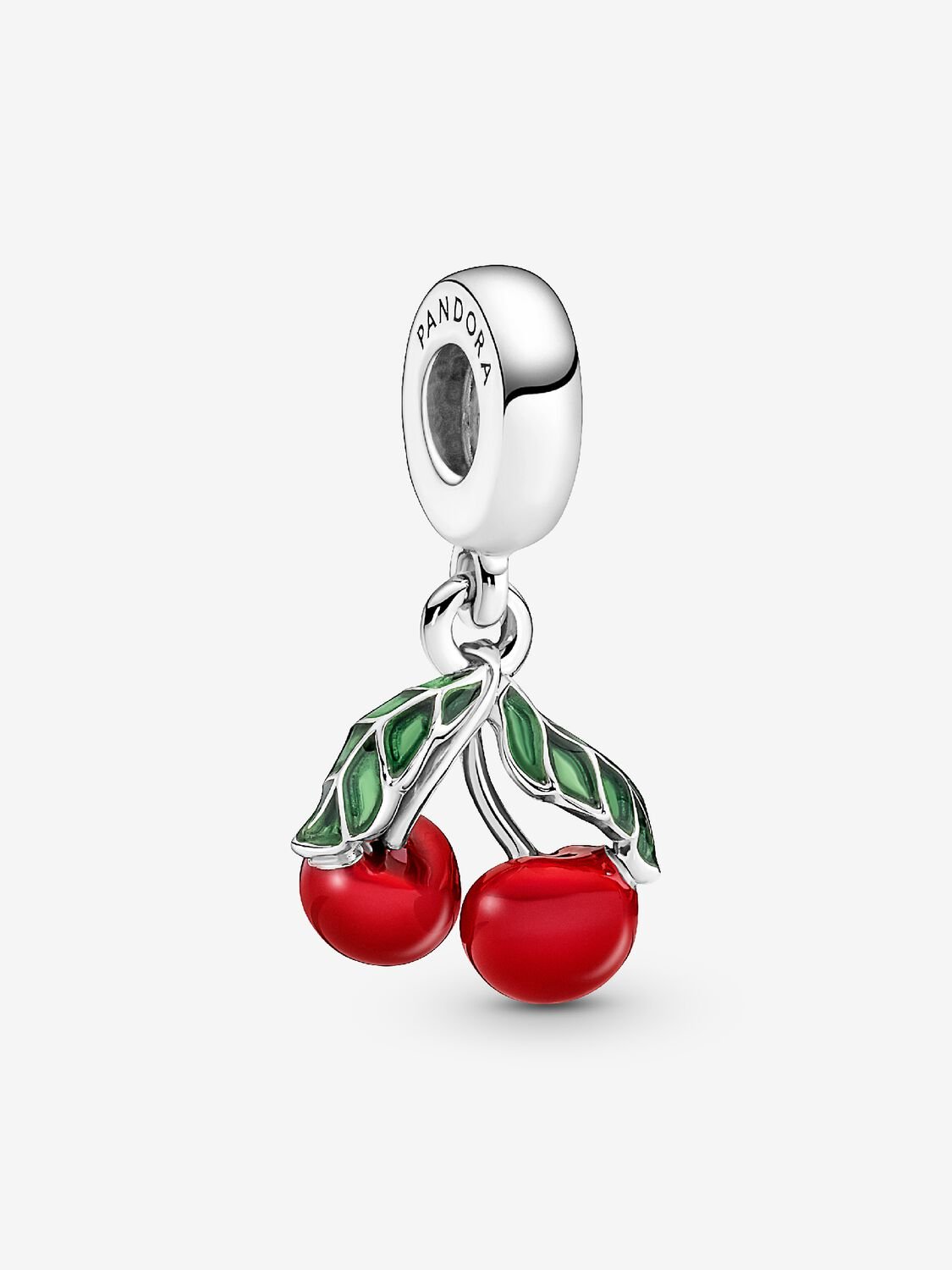 Charm Colgante Cerezas Asimétricas Plata de primera ley