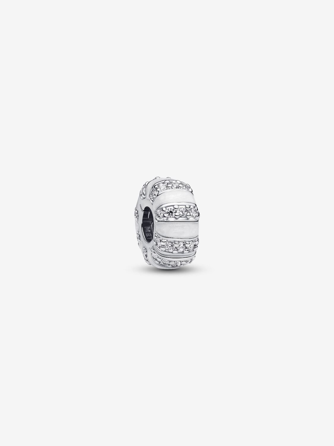 Charm de Clip Esmalte y Gemas Plata de primera ley