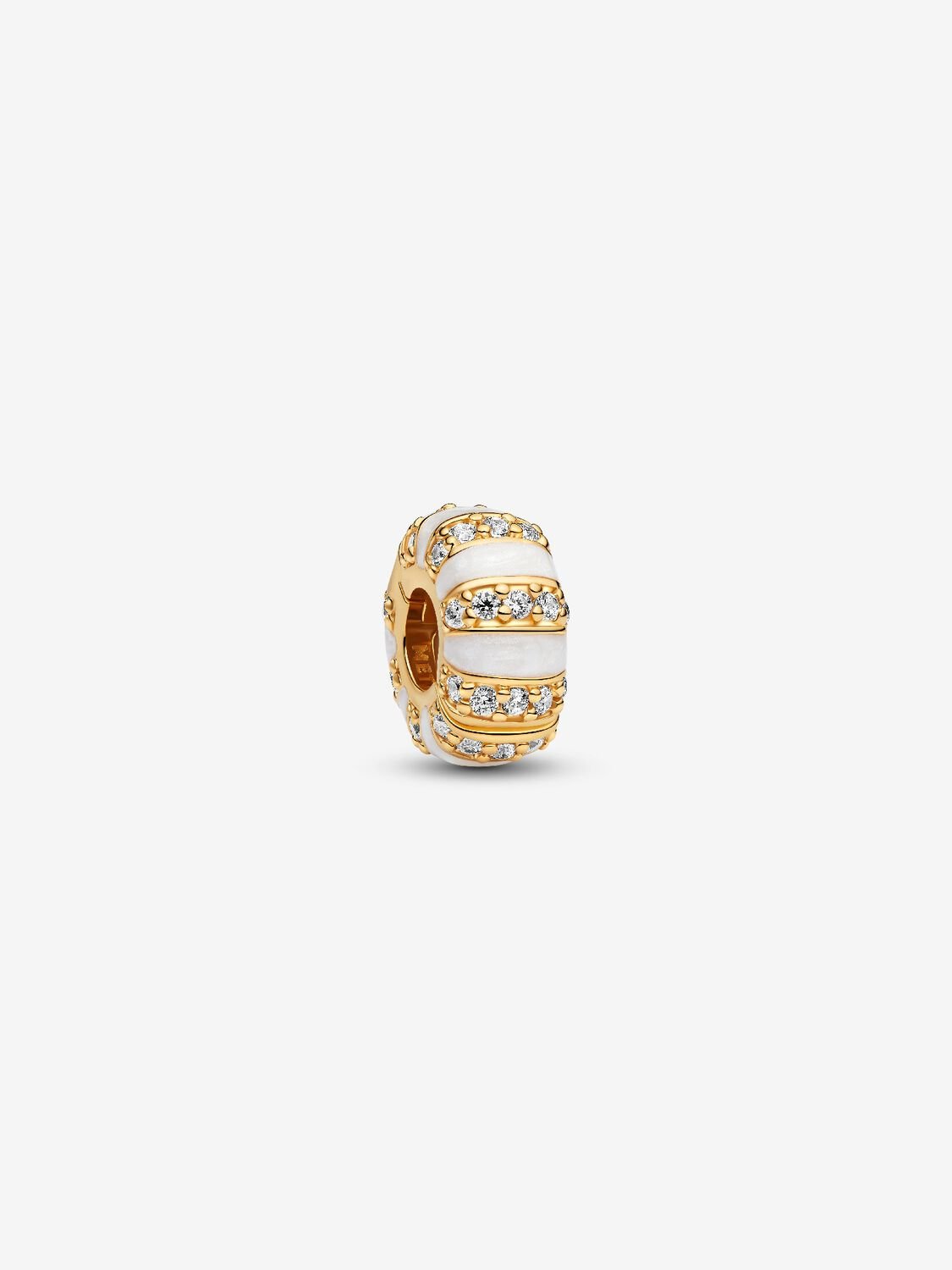 Charm de Clip Esmalte y Gemas Recubrimiento en oro de 14k