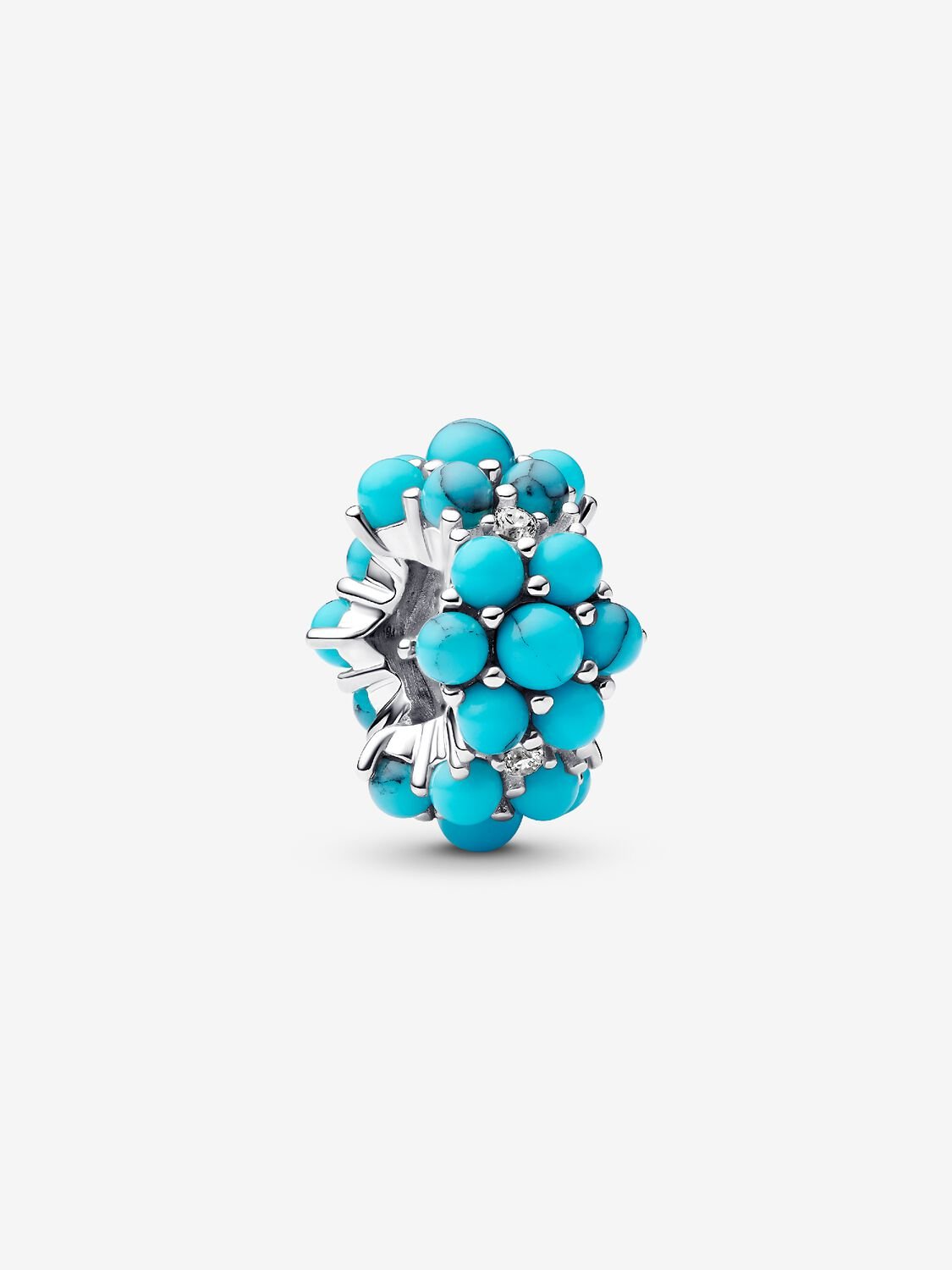 Charm Océano de Color Turquesa Plata de primera ley
