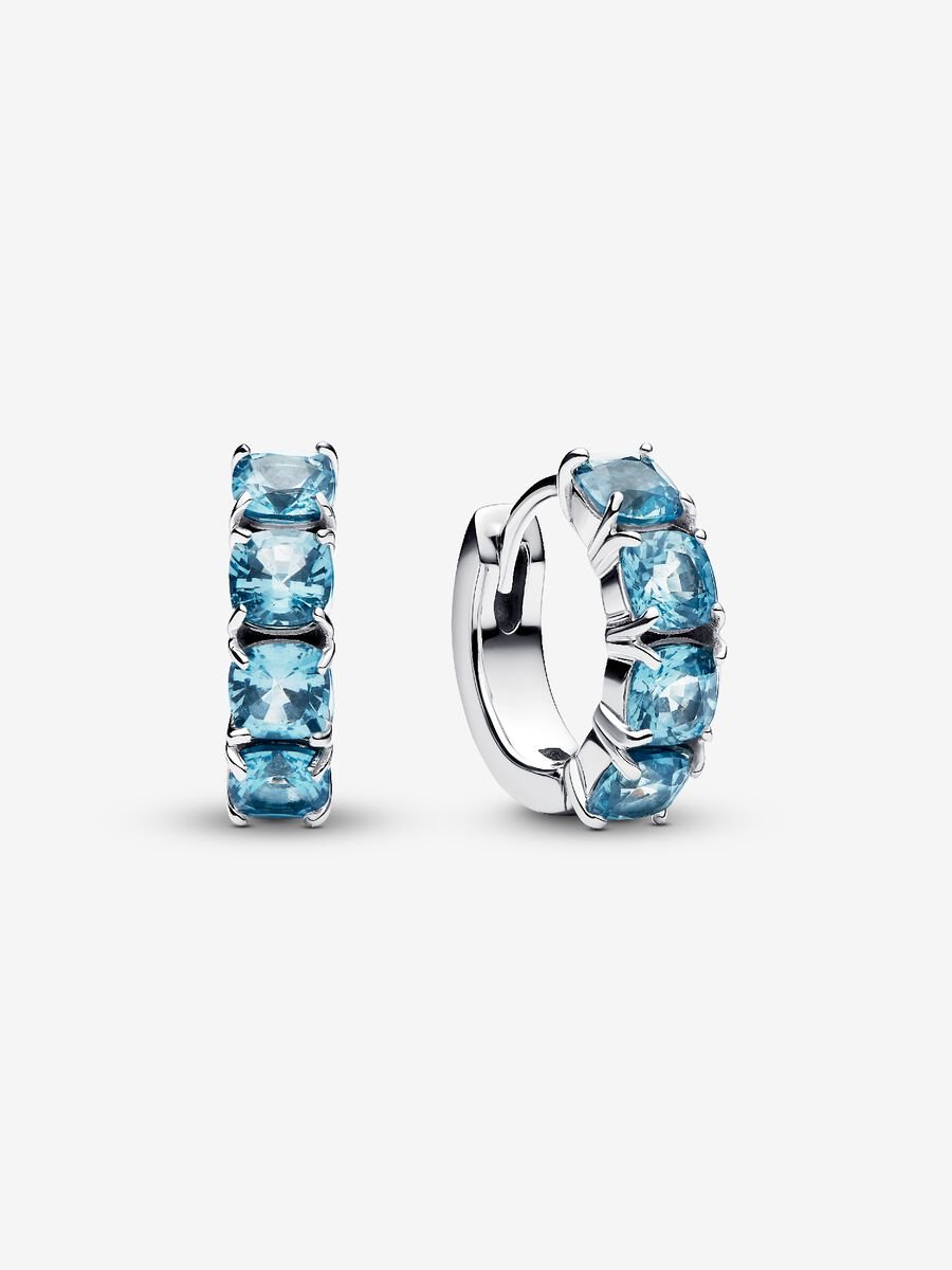 Pendientes de Aro Azul Claro Pandora