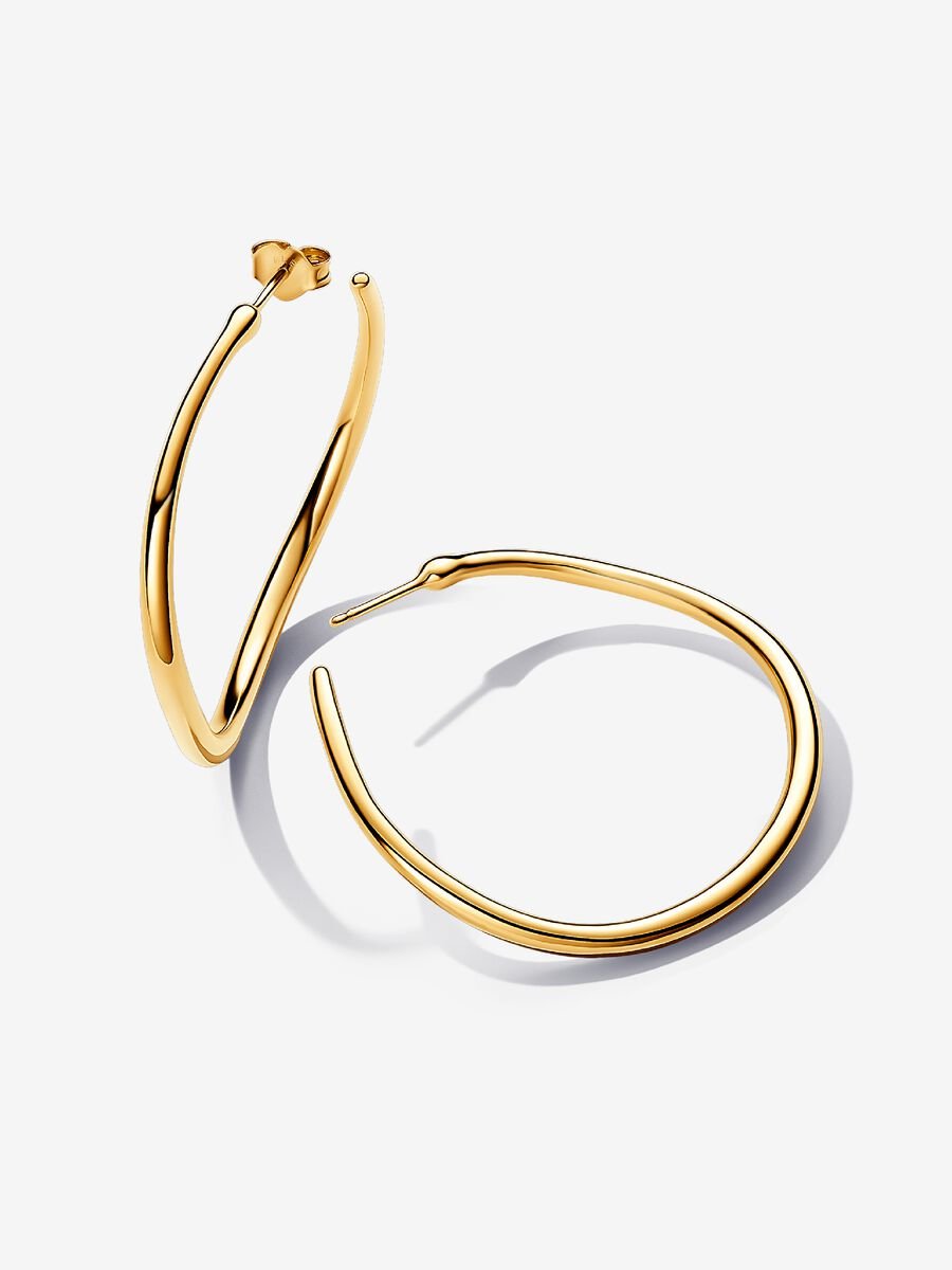 Pendientes de Aro Abiertos de 42 mm Forma Orgánica Pandora