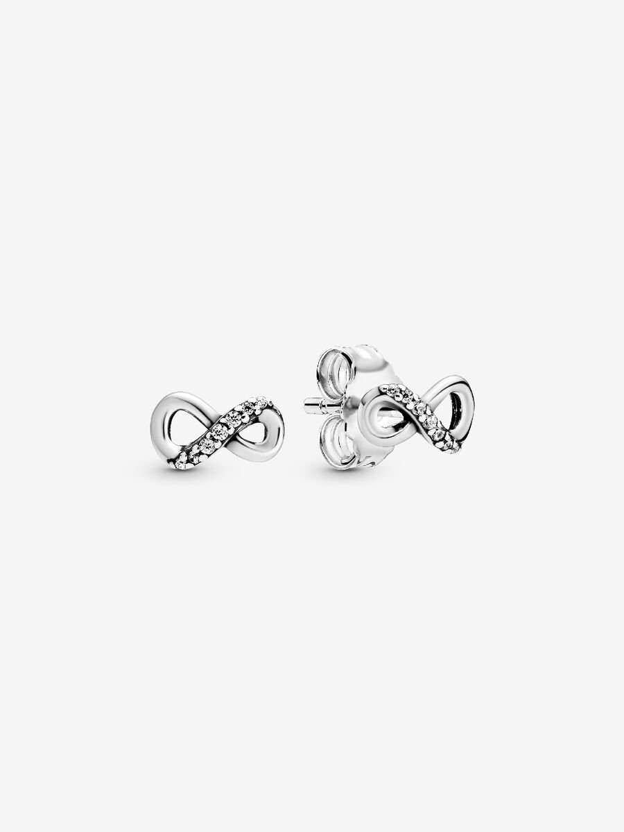 Pendientes de Botón Infinito Brillante Pandora