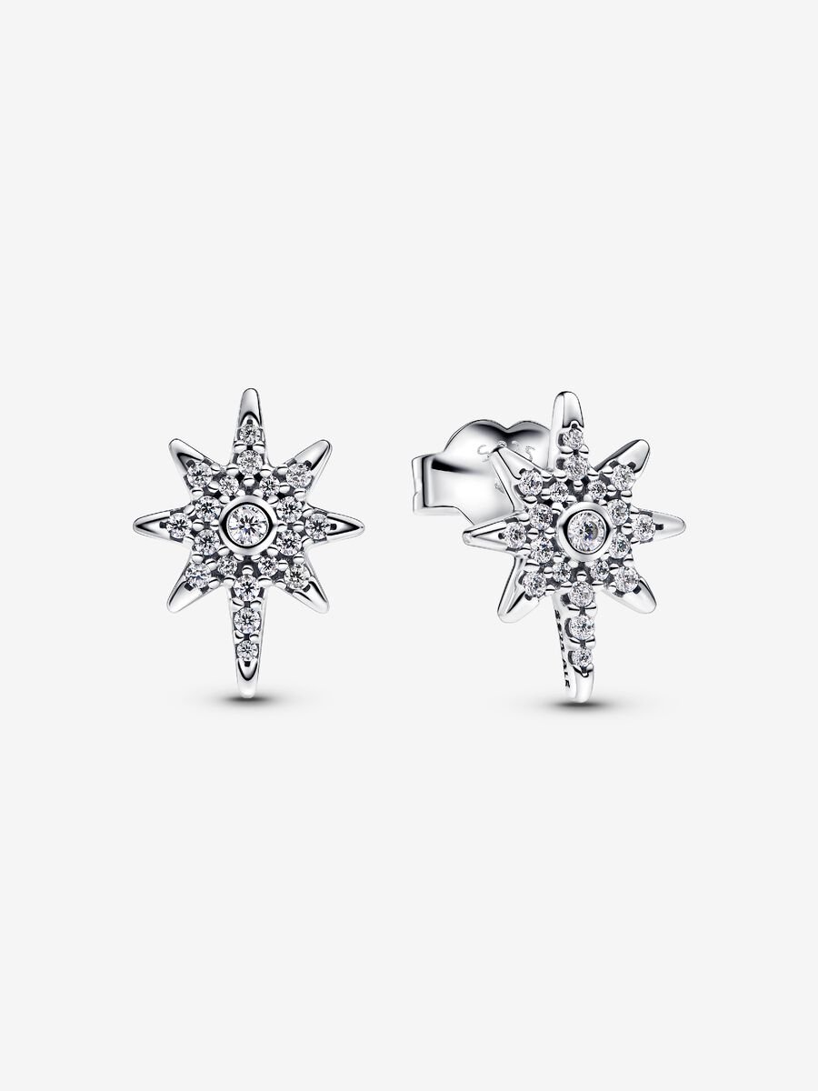 Pendientes de botón Estrella Polar Brillante Pandora