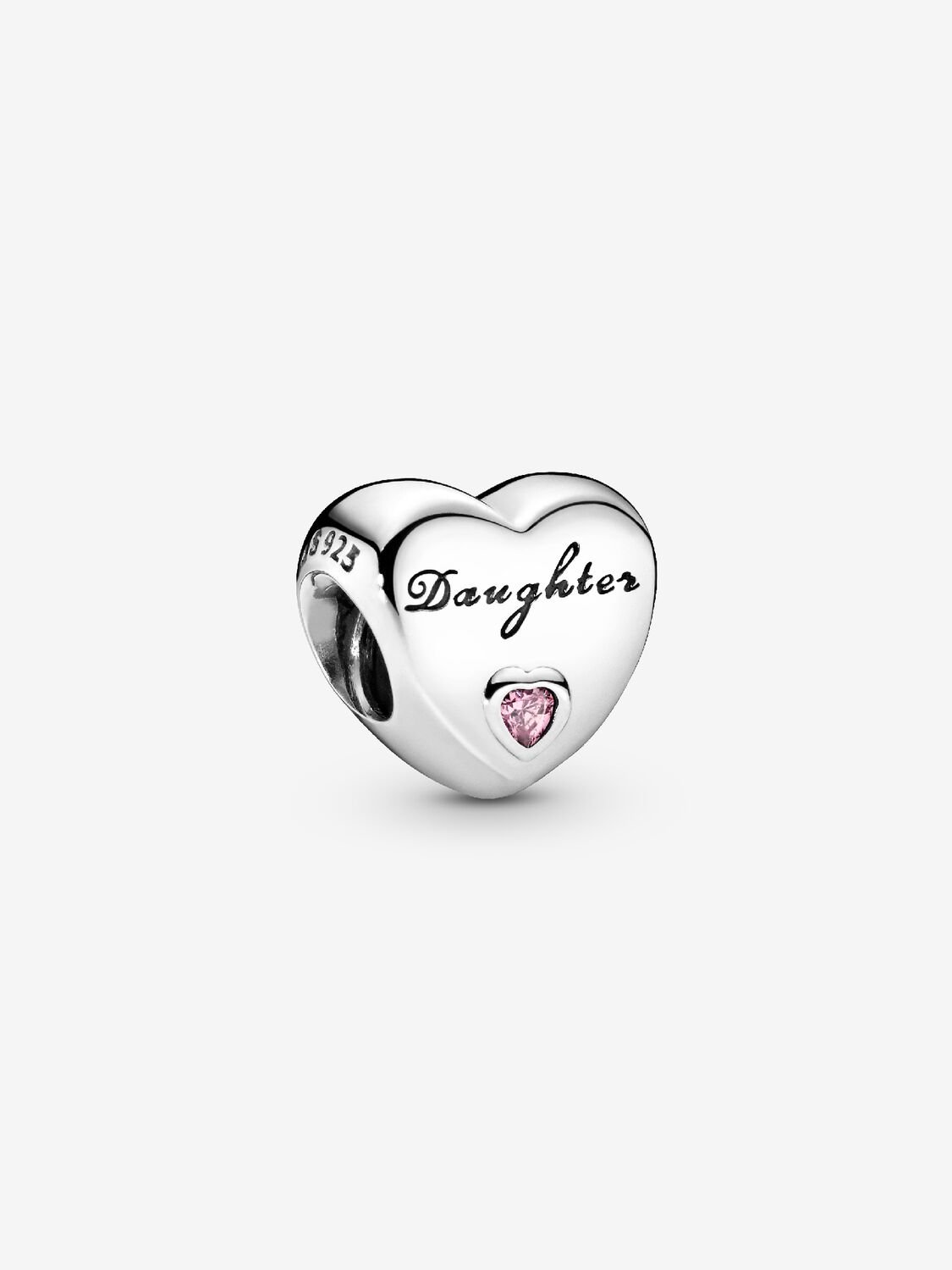 Charm Corazón de Hija Plata de primera ley