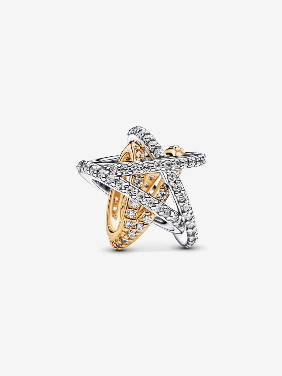 Charm Estrella Cruzada Brillante Pandora
