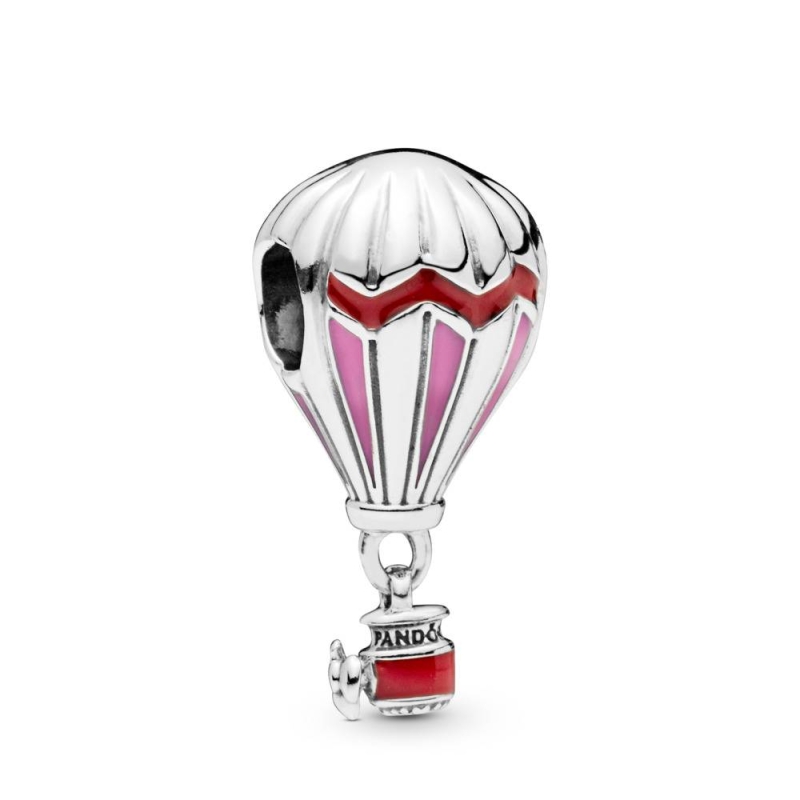 Charm Pandora en plata de ley Globo Aeroestático Rojo