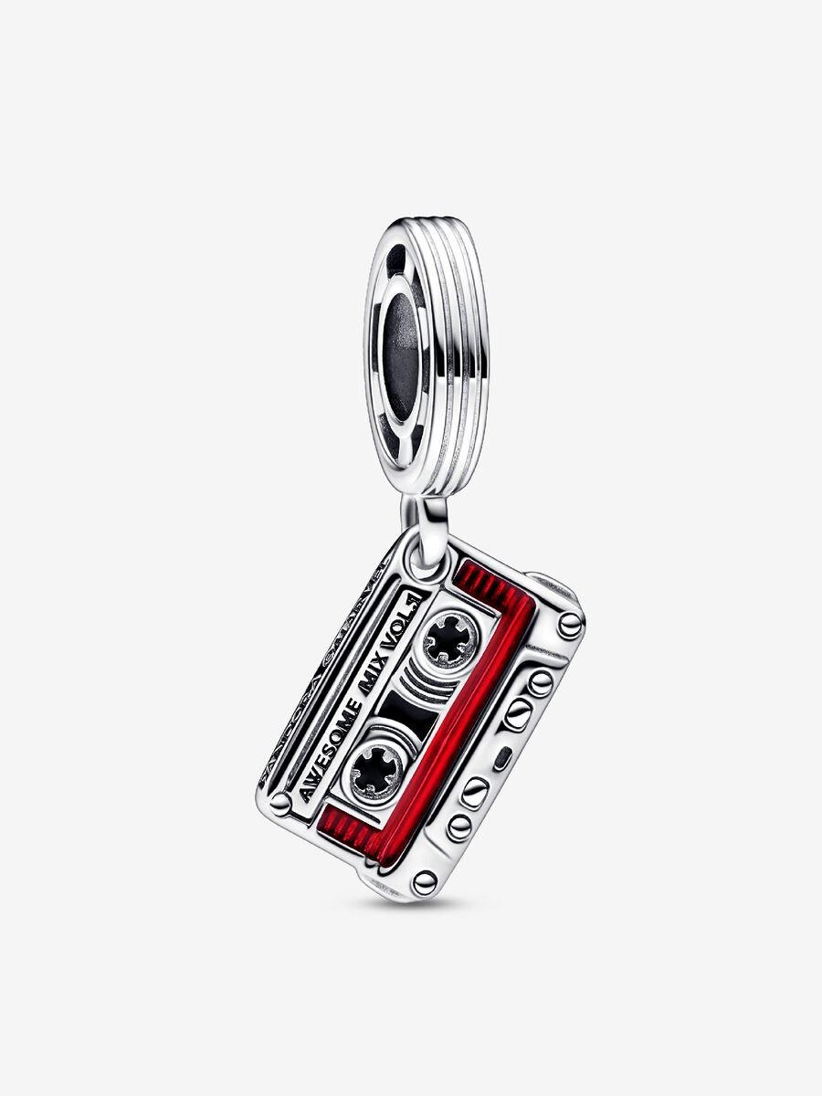 Charm Colgante Cinta de Cassette Guardianes de la Galaxia de Marvel Plata de primera ley