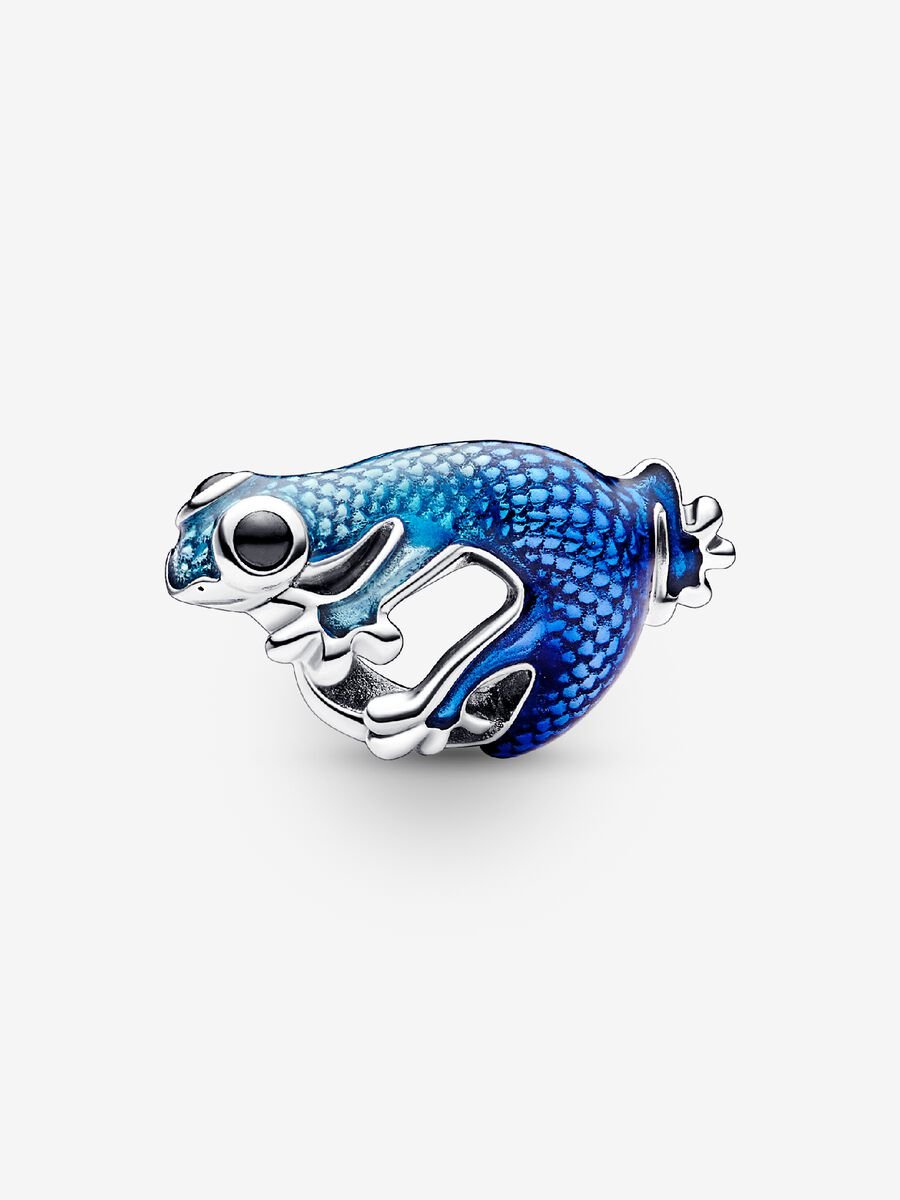 Charm Geco Azul Metálico Pandora