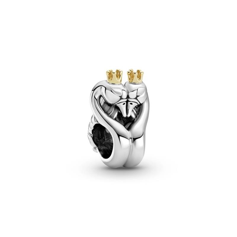 Charm Pandora Cisnes y Corazón