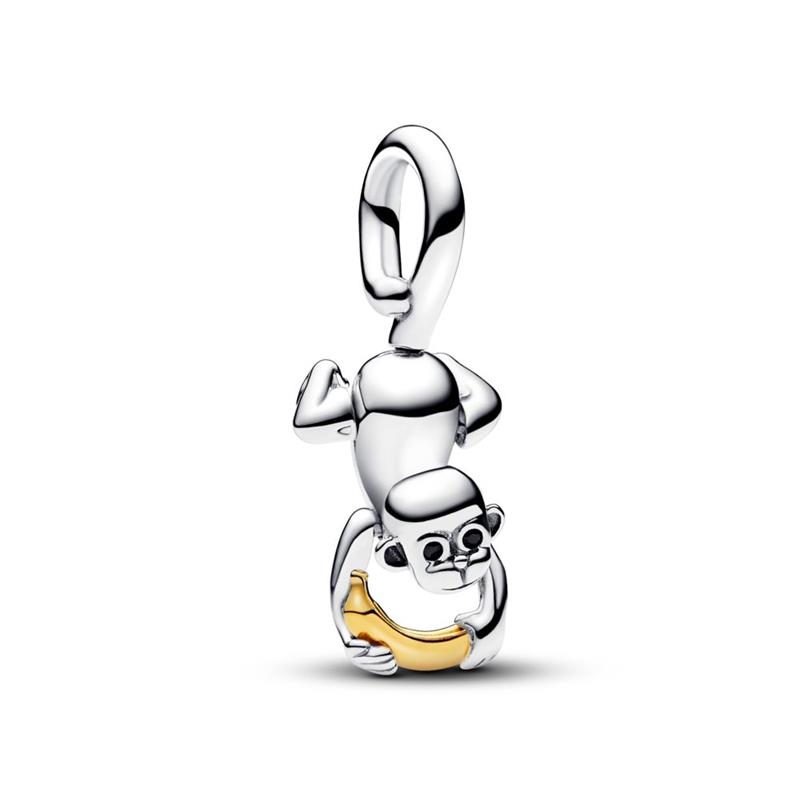 Charm Colgante Pandora Mono Móvil Dos Tonos