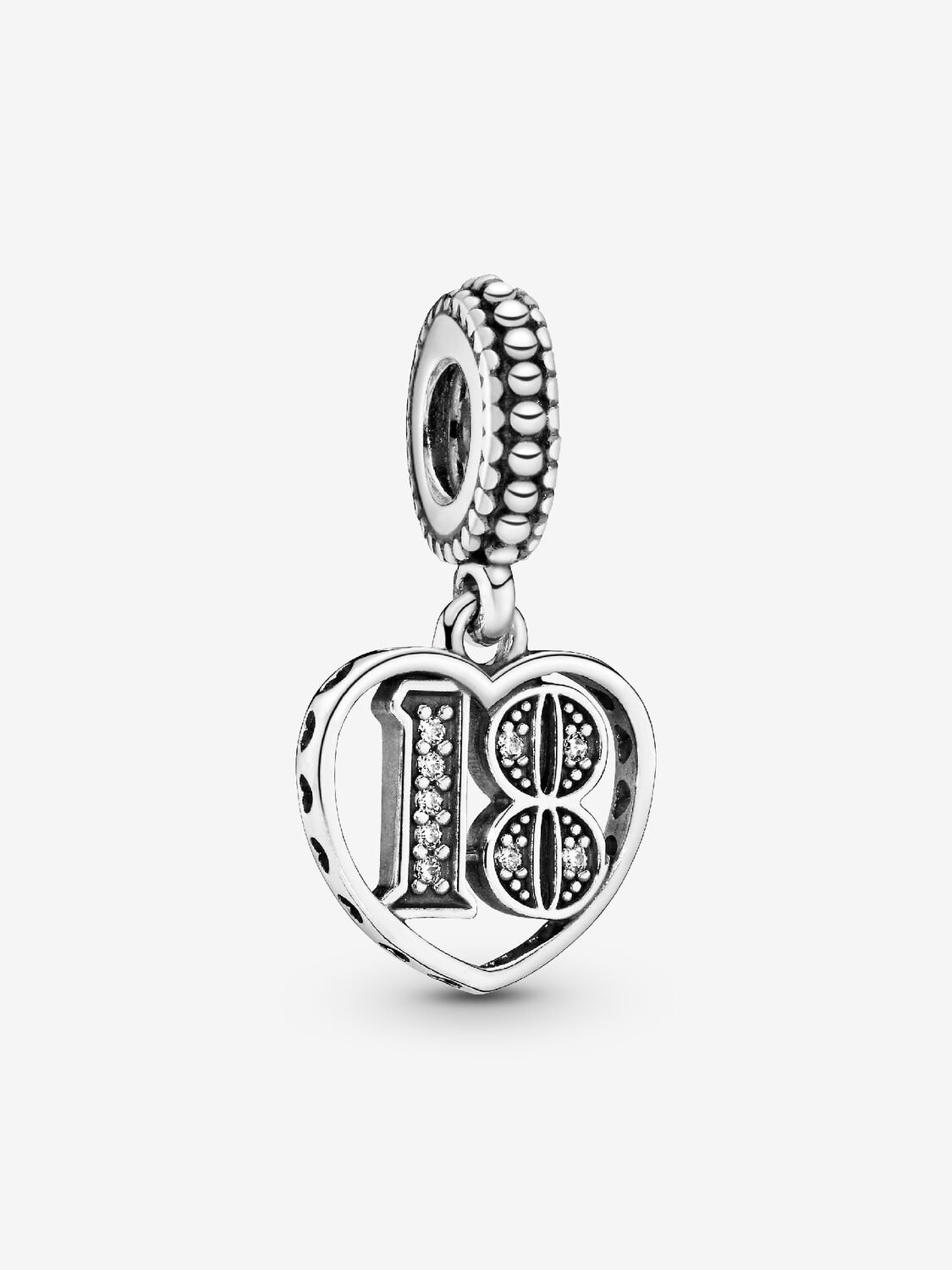 Charm Colgante Celebración del 18º Cumpleaños Plata de primera ley