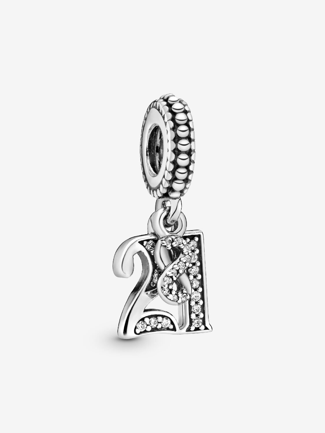 Charm colgante en plata de ley 21 Años de Amor Plata de primera ley