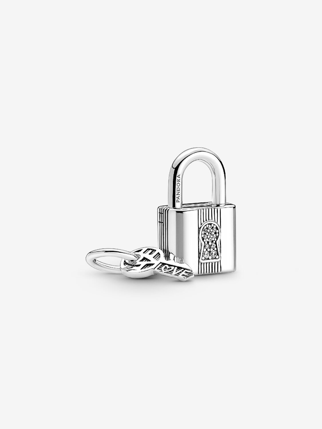 Charm Colgante Candado y Llave plata de ley