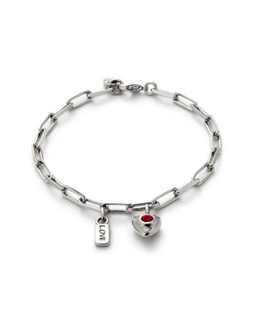 Pulsera Ser Único Eslabones y Dos Colgantes UNOde50