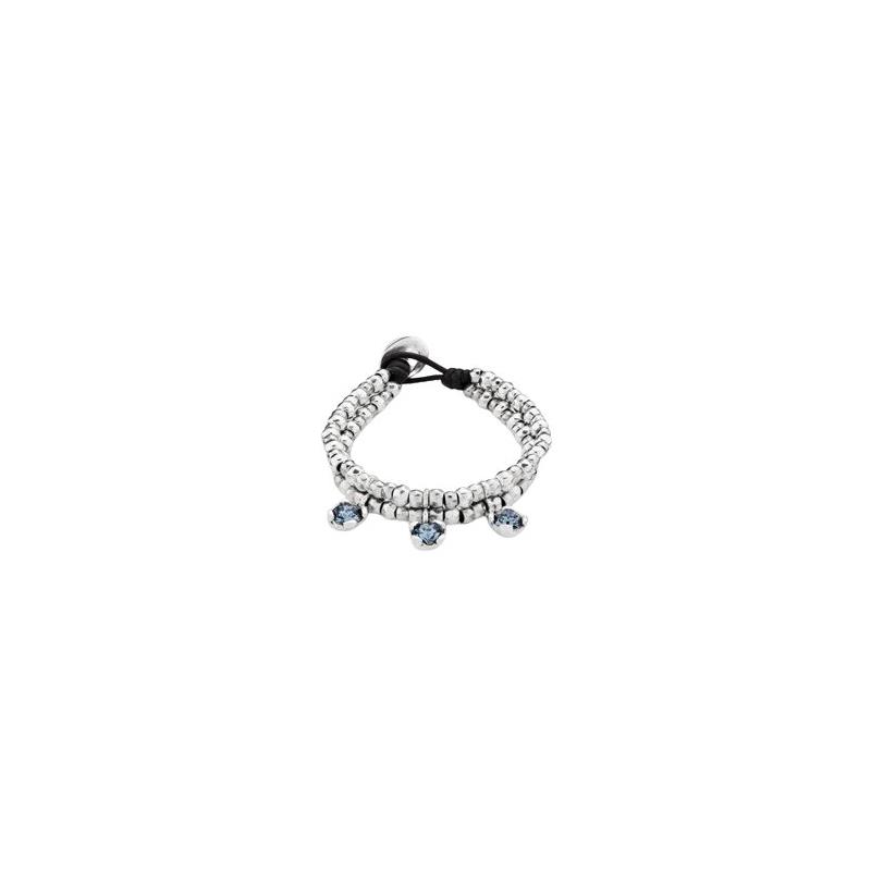 Pulsera UNOde50 Sublime Baño Plata y Cristales Azules