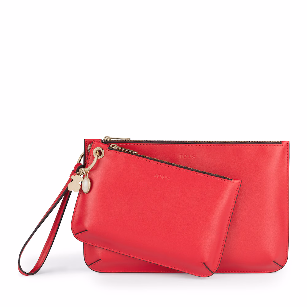 Cartera de mano TOUS Hold de vinilo en color rojo