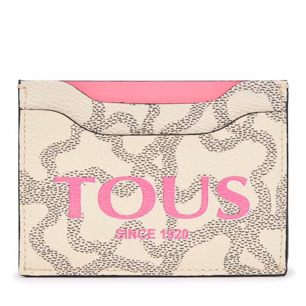 Tarjetero beige y rosa Kaos Legacy