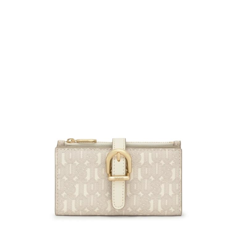 Cartera beige TOUS Buckles Silhouette