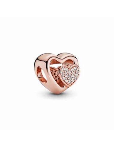 Charm Pandora Rose Corazones unidos