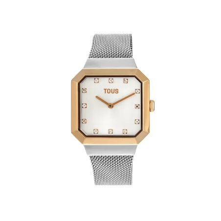 Reloj analógico con acero IPRG rosa y brazalete de acero Karat Squared