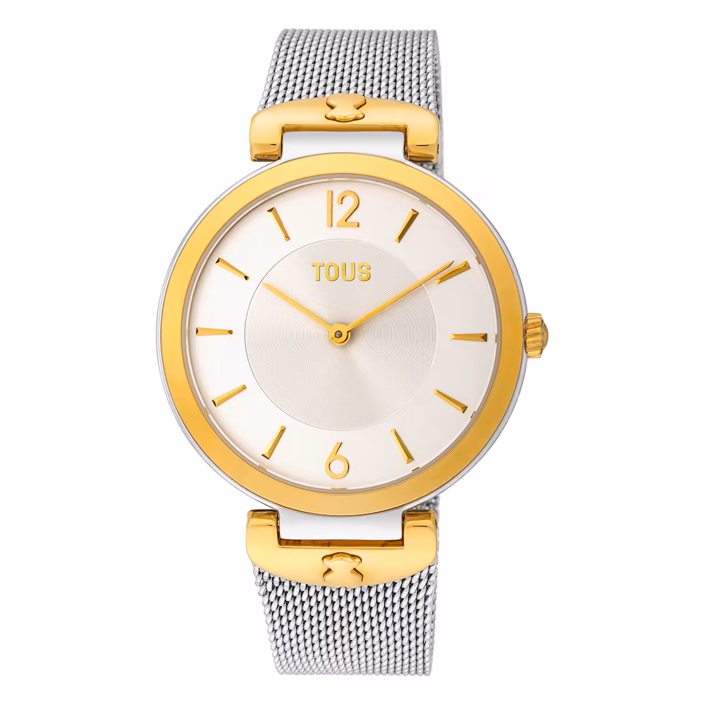 Reloj analógico S-Mesh de acero inoxidable