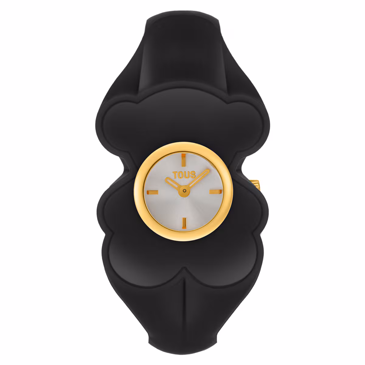 Reloj analógico de acero dorado y policarbonato marrón ahumado T. M Bear Folks