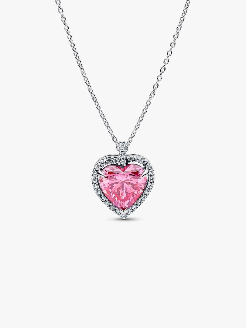 Collar Halo Corazón Rosa