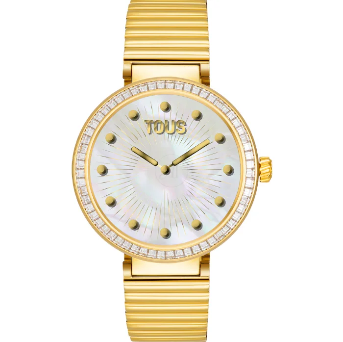Reloj Tous smartwatch con brazalete de acero dorado y zirconias S-CONNECT