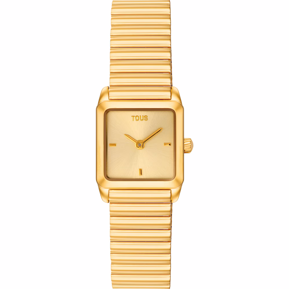 Reloj analógico con brazalete de acero dorado TOUS 1950