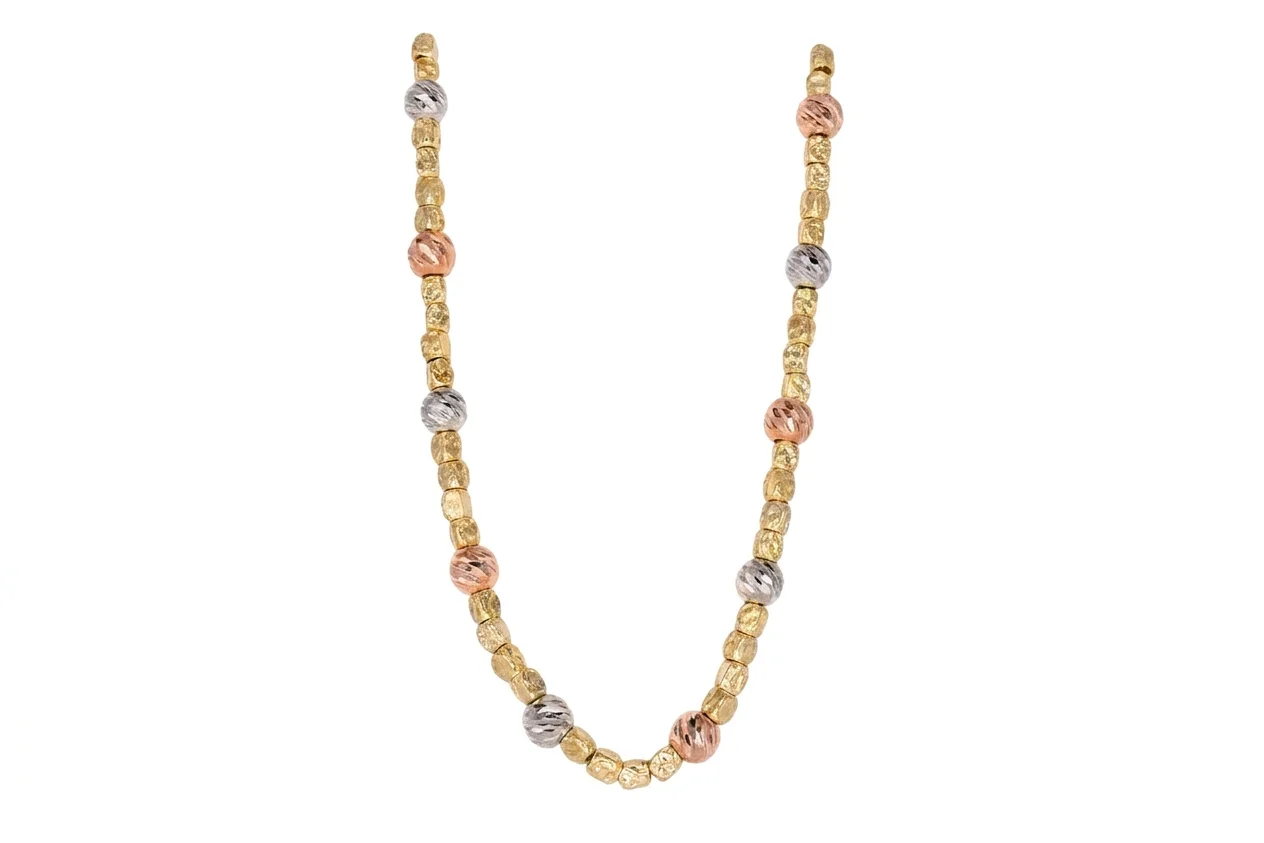 Gargantilla Tricolor Plata Chapada Oro 18K
