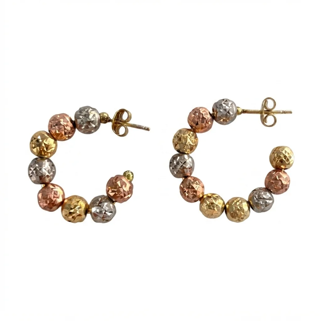 Argolla Tricolor Plata Chapada Oro 18K