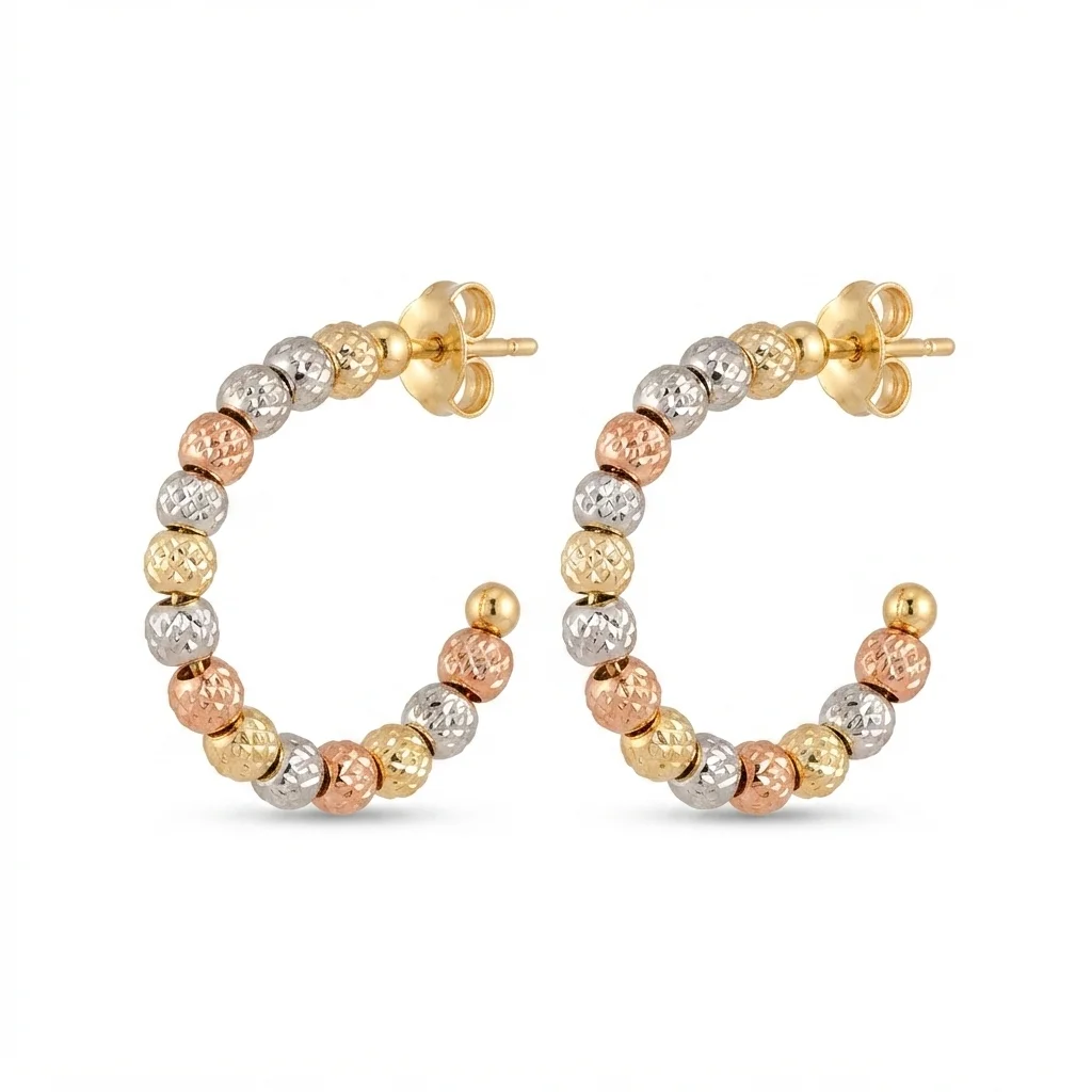 Argolla Tricolor Plata Chapada Oro 18K