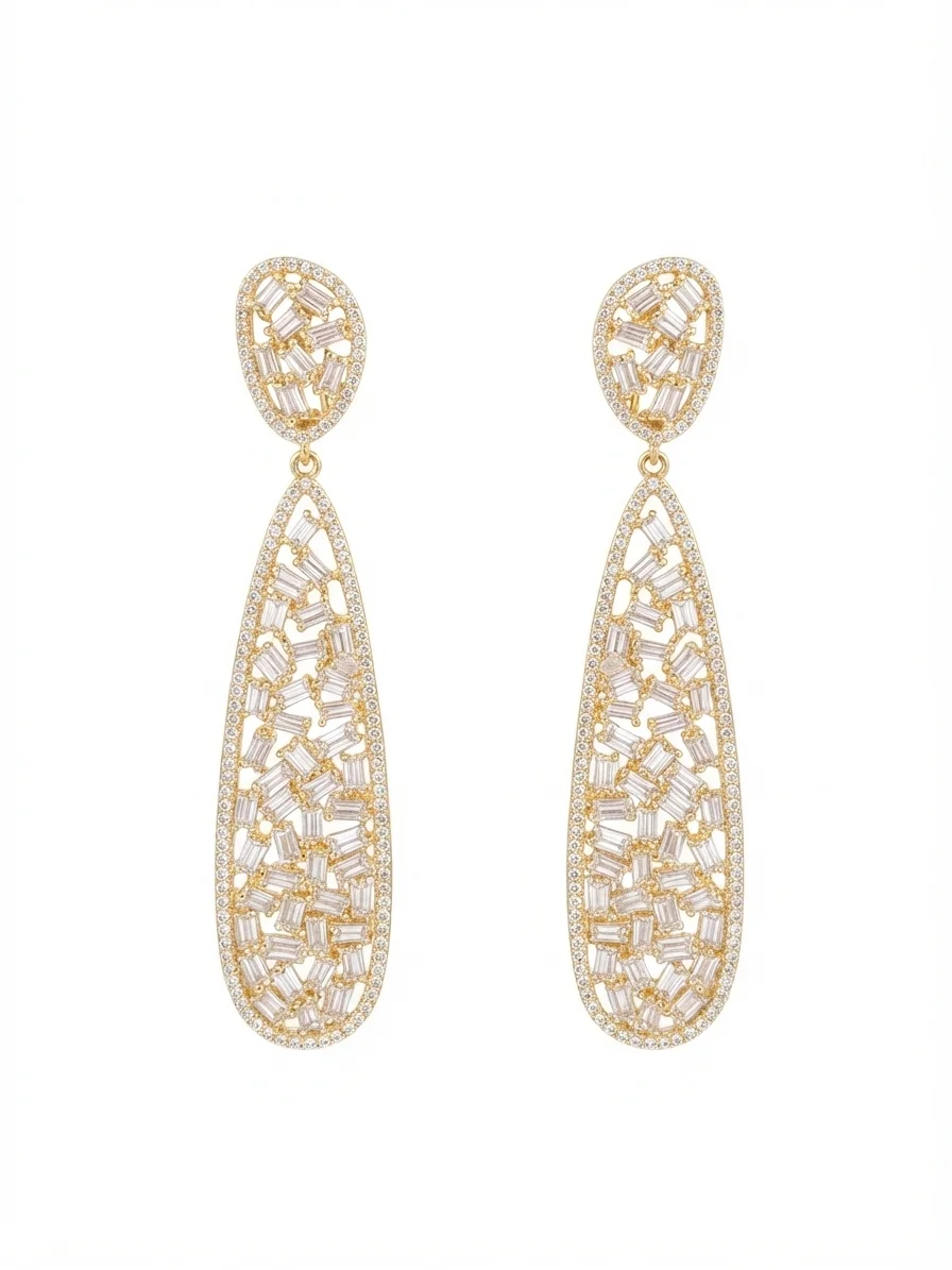 Pendientes Plata Chapada en Oro 18K