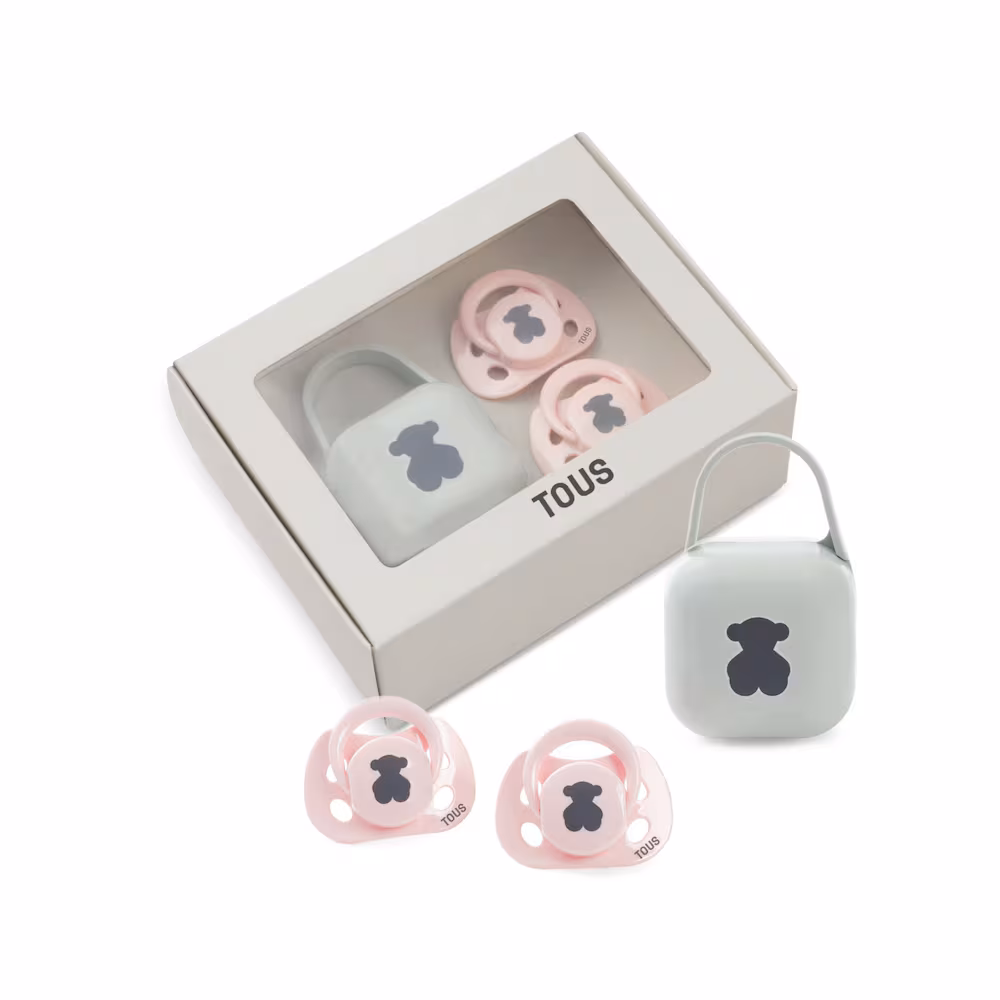 Pack 2 chupetes Bear Rosa